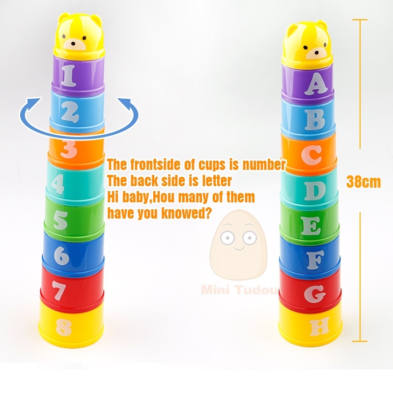 Stacking Cups Educational Baby Toys (8 pieces)